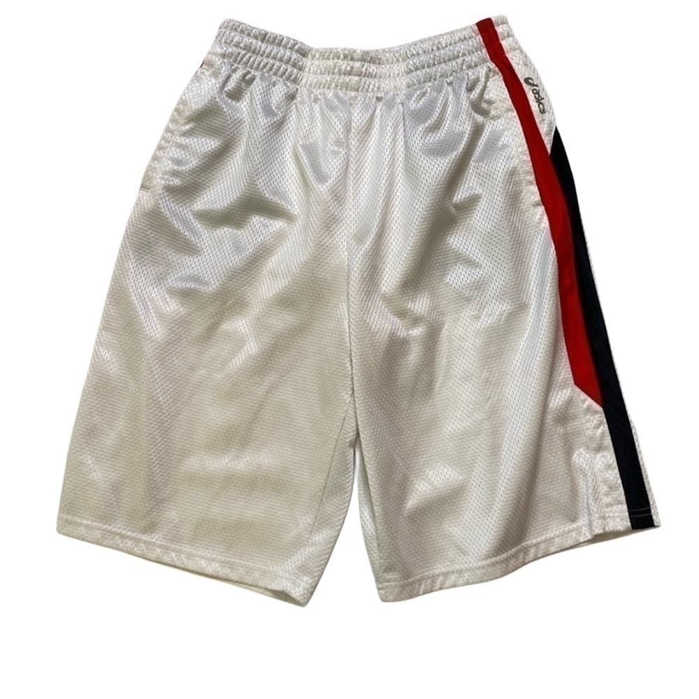 Asics white basketball shorts size large